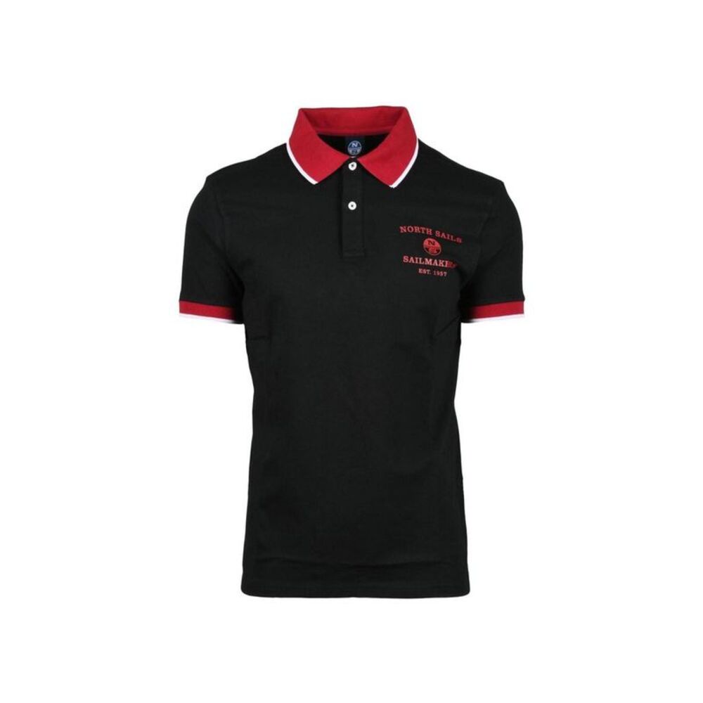 North Sails Black Cotton Polo Men's Shirt